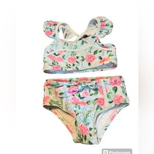 sweet honey floral two piece bathing suit